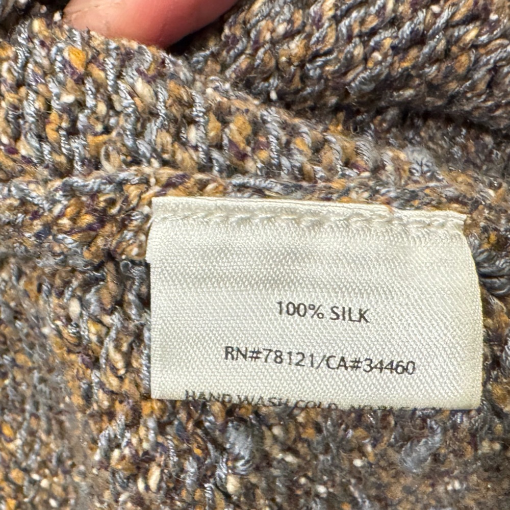 Eileen Fisher 100% Silk Bouclé Knit Open Cardigan – Women’s Medium - Picture 5 of 5